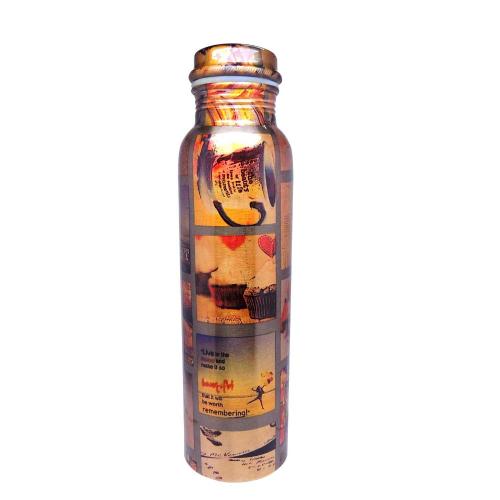 Avika Leak Proof Pure Copper Enamelled Bottles for Water 1 Litre for Travelling