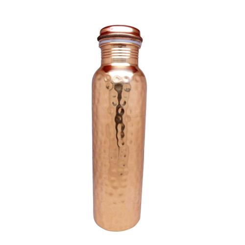 Avika Leak Proof Pure Copper Hammer Bottles for Water 1 Litre for Travelling