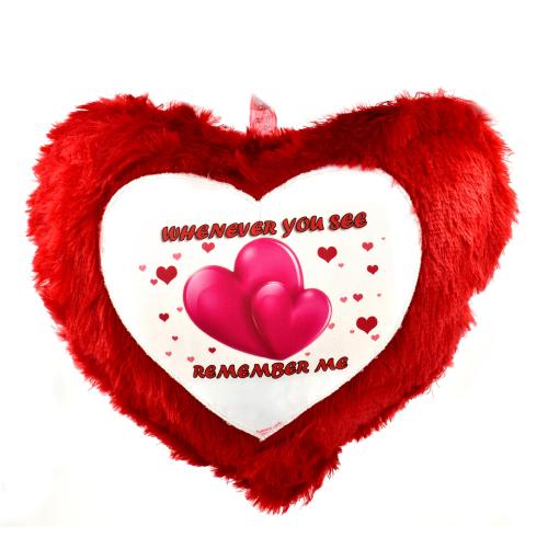 Personalised Roamntic Red Heart Cushion for Love