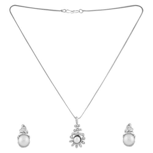 Avika Austrian Crystal Studded Sun Shape  Designer Jewelry Set With Earring