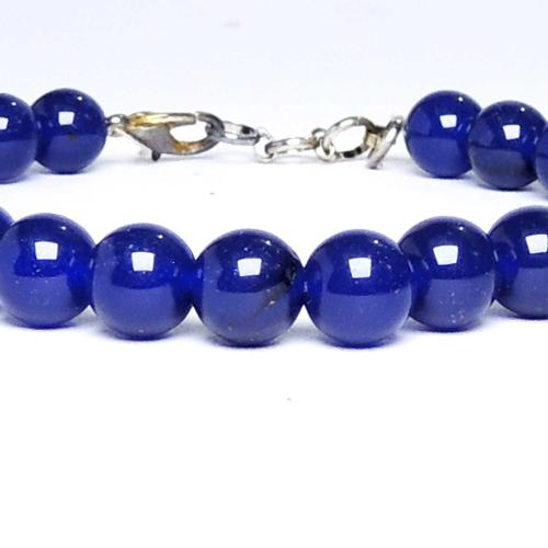 Avika Energized Blue Onyx Beads Bracelet with Hookh (Pack of 1Pc)