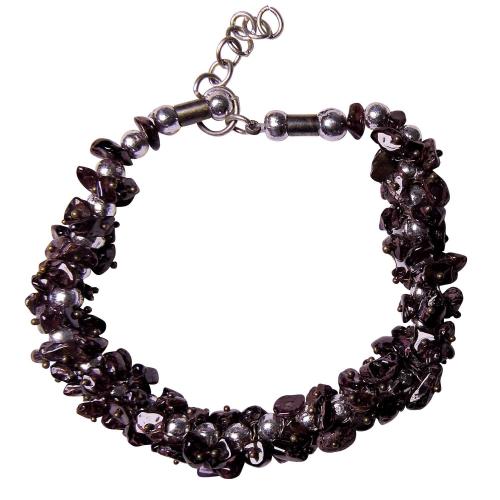 Avika Garnet Chip Cluster Bracelet (Pack of 1Pc)