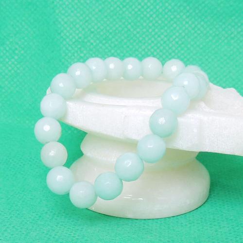 Avika Heat Processed Amazonite 8 mm Bead Bracelet Designer 1 Color: Green, For Unisex