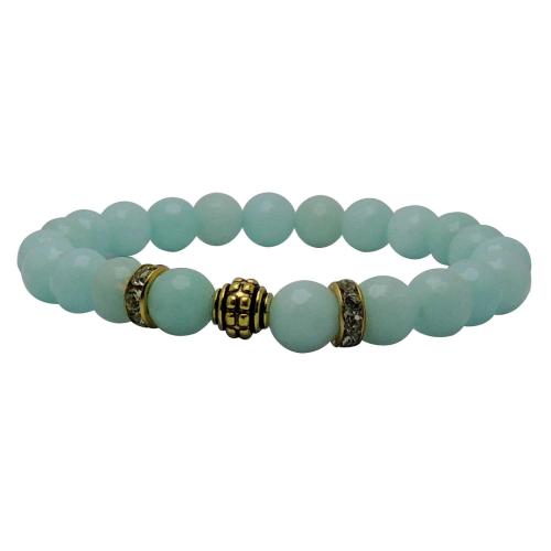 Avika Heat Processed Amazonite 8 mm Bead Bracelet Designer 3