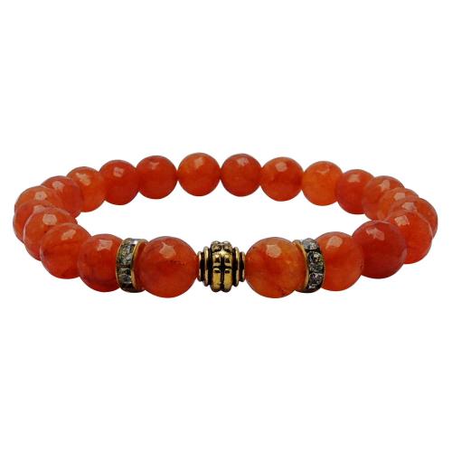 Avika Heat Processed Carnelian 8 mm Bead Bracelet Designer 3