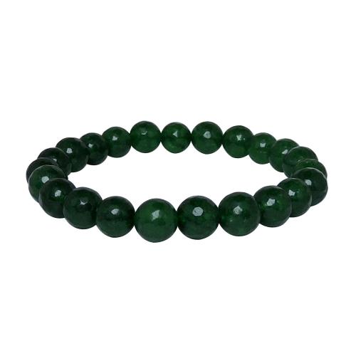 Avika Heat Processed Green Onyx 8 mm Bead Bracelet Designer 1 Color: Green, For Unisex