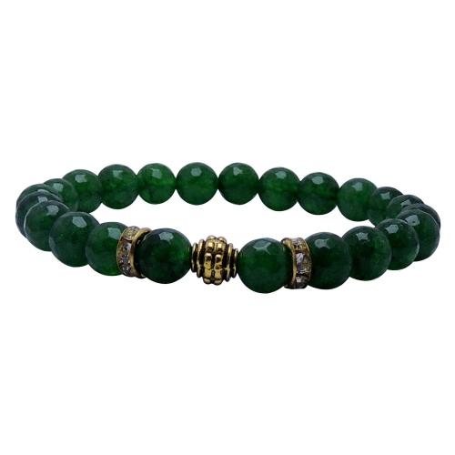 Avika Heat Processed Green Onyx 8 mm Bead Bracelet Designer 3