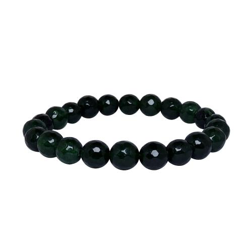 Avika Heat Processed Jade 8 mm Bead Bracelet Designer 1 Color: Green, For Unisex