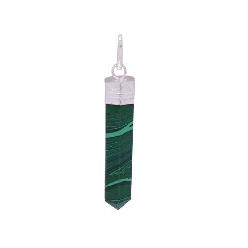 Avika Heat Processed Malachite Stone Point Pendant (set of 2 pcs.)