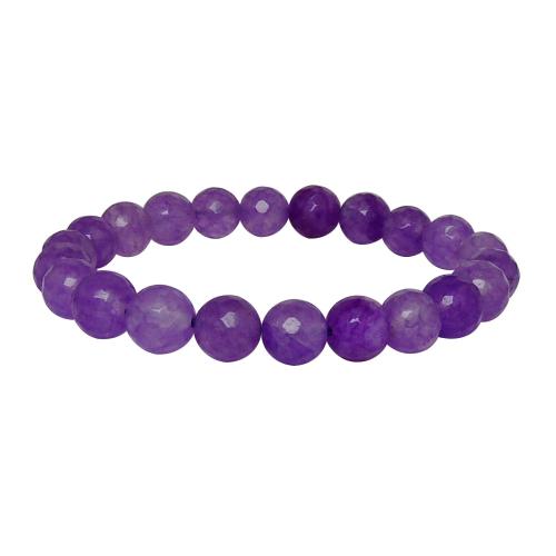 Avika Heat Processed Purpurite 8 mm Bead Bracelet Designer 1 Color: Purple, For Unisex