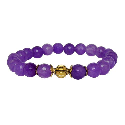 Avika Heat Processed Purpurite  8 mm Bead Bracelet Designer 2