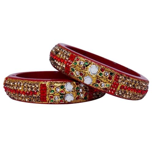 Avika Jaipur Typical Lac Jewellary Bangles Art 4 (set pf 2 pcs.)