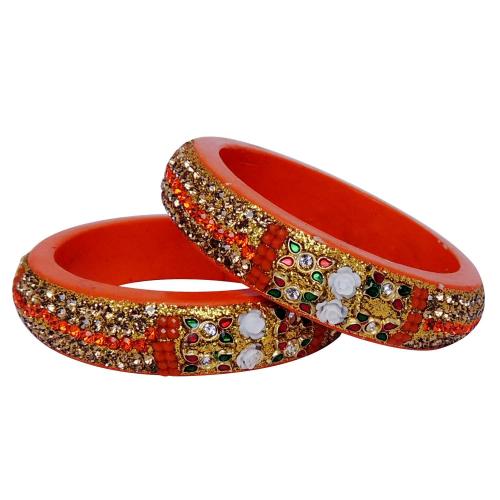 Avika Jaipur Typical Lac Jewellary Bangles Art 5 (set pf 2 pcs.)