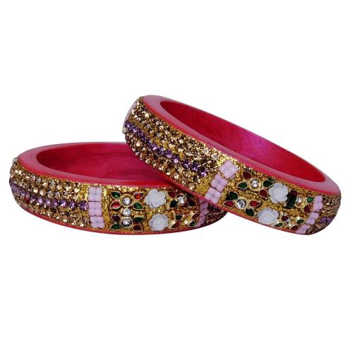 Avika Jaipur Typical Lac Jewellary Bangles Art 6 (set pf 2 pcs.)