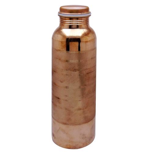 Avika Leak Proof Pure Copper Bottles for Water 1 Litre Rough Grip for Travelling