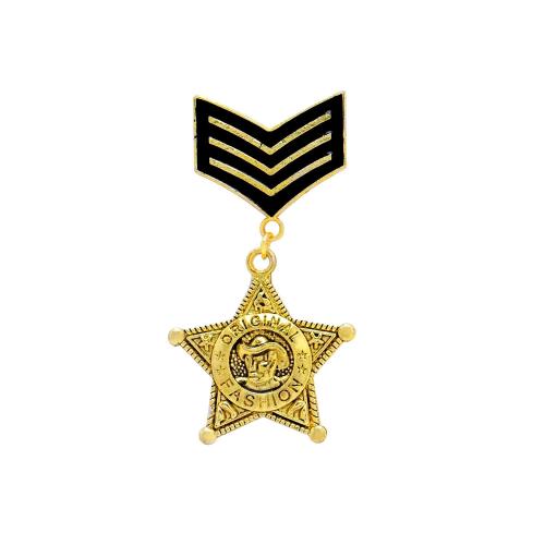 Avika Metal Designer Brooch Medal with Star