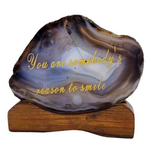 Avika Decorative Natural Agate Plate 4.5 Inch 