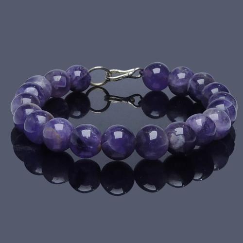 Avika Natural Amethyst Beads Bracelet with Hook