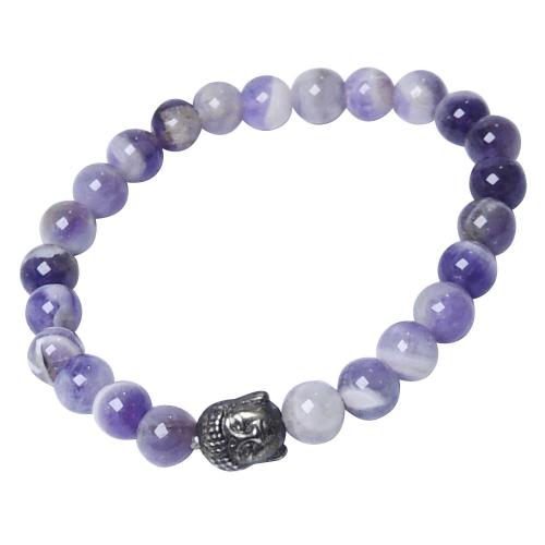 Avika Natural Amethyst Buddha Bracelet (Pack of 1Pc)