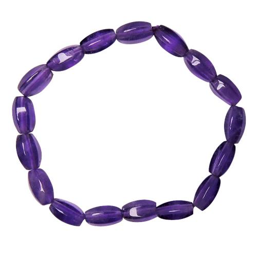 Avika Natural Amethyst Tube Shape Healing Bracelet for Psychic, Confidance & Luck