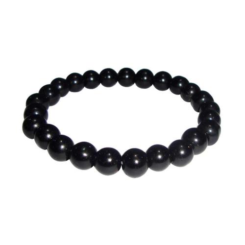 Avika Natural Energized Black Tourmaline Beads Bracelet for Negativity Protection