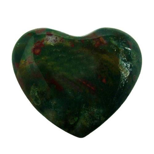 Avika Natural Bloodstone Gemstone Heart Puff (Medium)