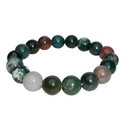 Avika Natural Bloodstone (Heliotrope) Big bead Bracelet (Pack of 1Pc)