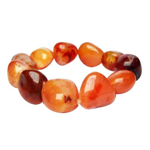 Avika Natural Carnelian Tumble Bracelet (Pack of 1 Pc.)