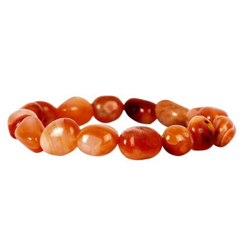 Avika Natural Carnelian Tumble Healing Gemstone Bracclet For Intimacy (Pack of 1 Pc.)