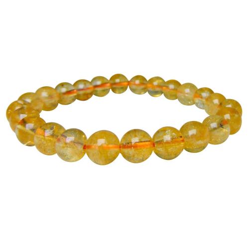 Avika Natural Citrine 8 MM Bead Bracelet (Pack of 1Pc)