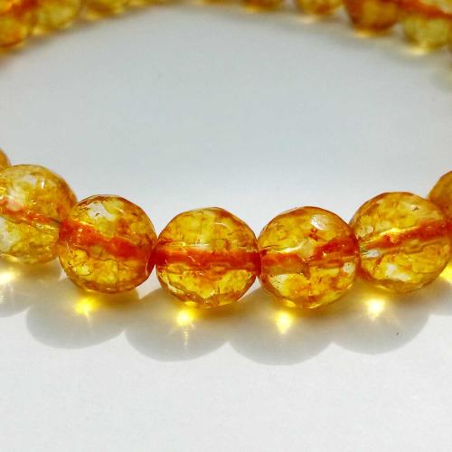 Avika Natural Genuine Citrine Faceted Bead Bracelet For Money, Success, Strength & Reiki Healing