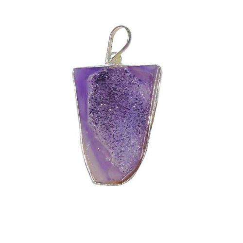 Avika Natural Druzy Stone Pendant Art 3