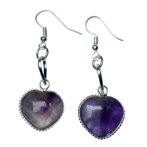 Avika Natural Energized Amethyst Heart Earring