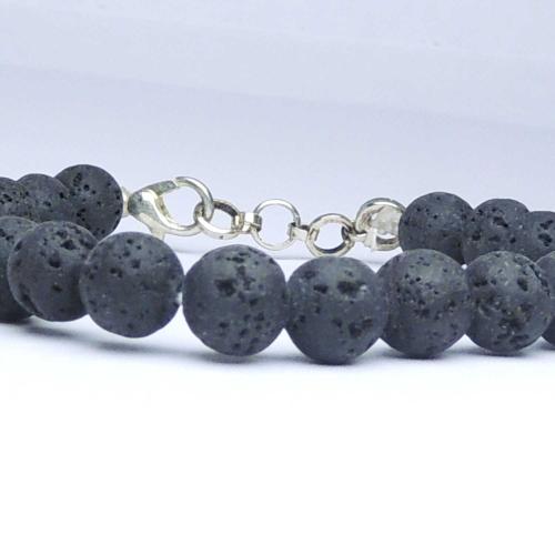 Avika Natural Energized Lava Beads with Hook Bracelet (Pack of 1Pc)