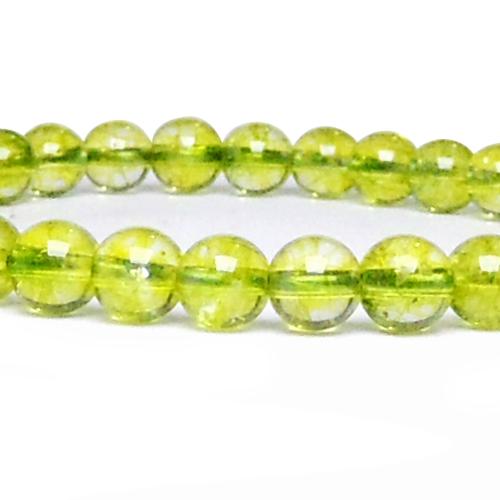 Avika Natural Energized Peridot 6 mm Bead Bracelet