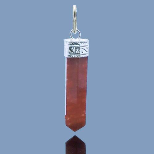 Avika Natural Energised Red aventurine Point Pendant Art 1