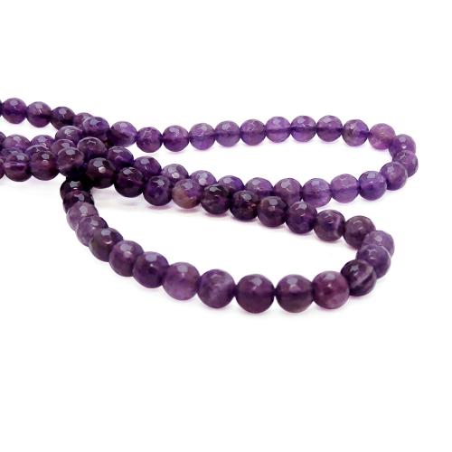 Avika Natural Energized Amethyst 6 mm Faceted Beads (pack of 5 pcs.)