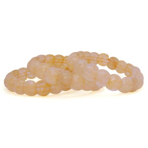 Avika Natural Energized Citrine Diamond cut Bracelet (Pack of 1 Pc.)