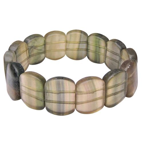 Avika Natural Flourite Broad Cabochon Bracelet For calmness & Improve Spiritual Balance