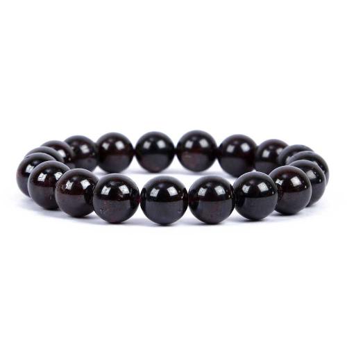 Avika Natural Garnet 10 mm Bead Bracelet  (Pack of 1 Pc.)