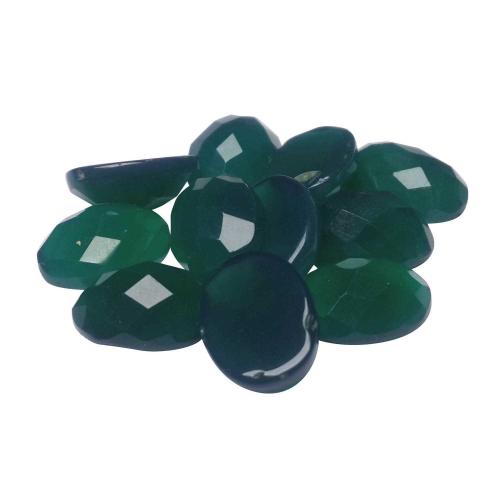 Avika Natural Green Onyx Single Side Cut Ring Stone