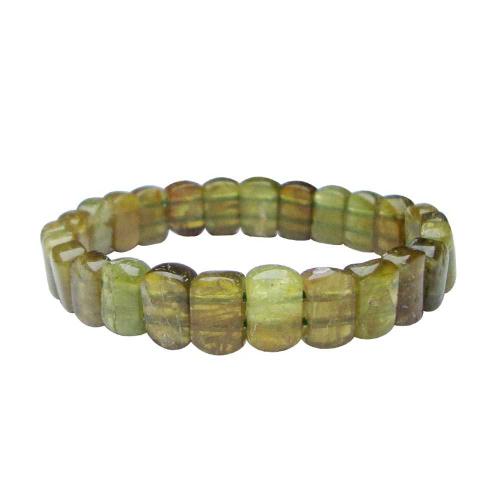 Avika Natural Green Tourmaline Oval Bracelet For Success & Chakra Healing