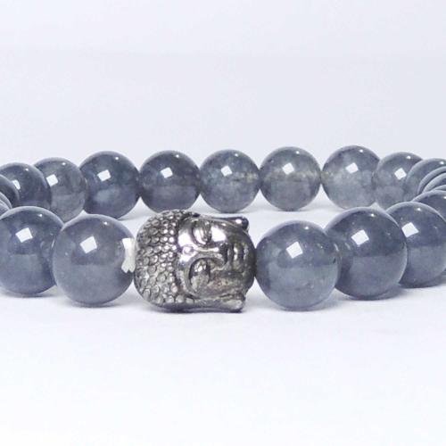 Avika Natural Iolite Buddha Bracelet (Pack of 1Pc)