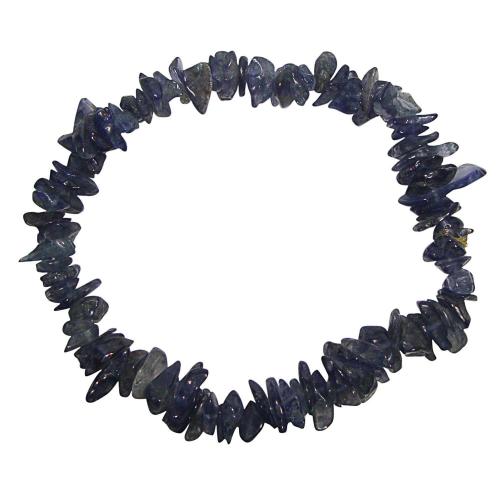 Avika Natural Iolite Gemstone Chips Bracelet for Balancing Positive Energy Harmony & Luck