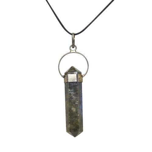 Avika Natural Labradorite Double Point Pendant