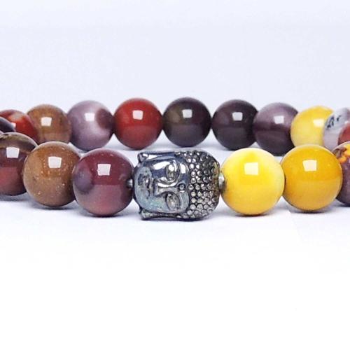 Avika Natural Mookaite Buddha Bracelet (Pack of 1 Pc)