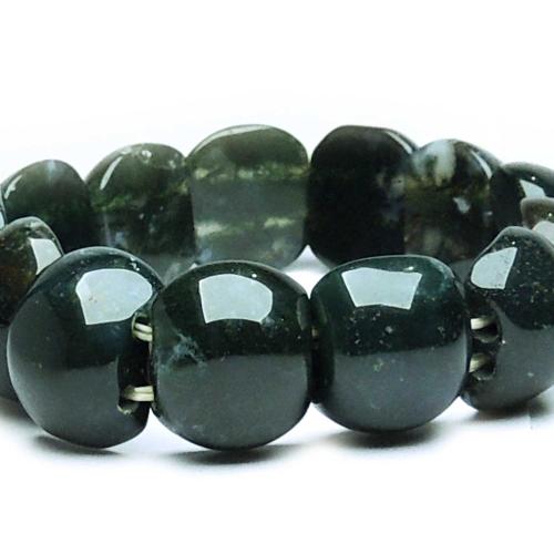 Avika Natural Moss Agate Fancy Cabochon Bracelet for Creativity (Pack of 1Pc)