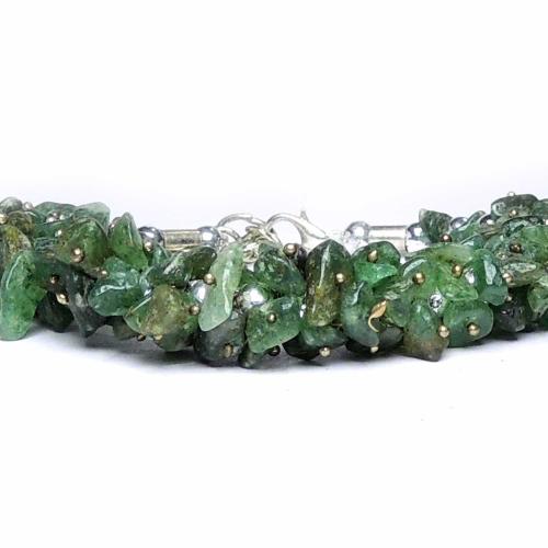 Avika Natural Moss Agate Healing Cluster Bracelet for Prosperity (Pack of 1 Pc.)