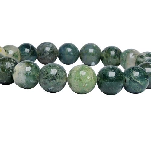 Avika Natural Moss Agate Healing Gemstone Beads Bracelet for Skin Problem (Pack of 1Pc)