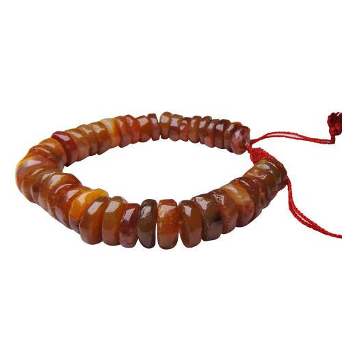 Avika Natural Red Aventurine Big Roundel Bracelet for Balancing Yin & Yang (Pack of 1 Pc.)